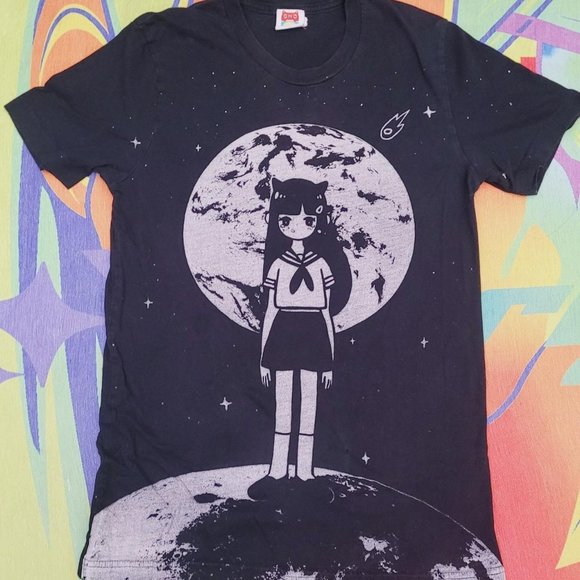 Omocat Moon Girl Anime Shirt - Picture 1 of 4